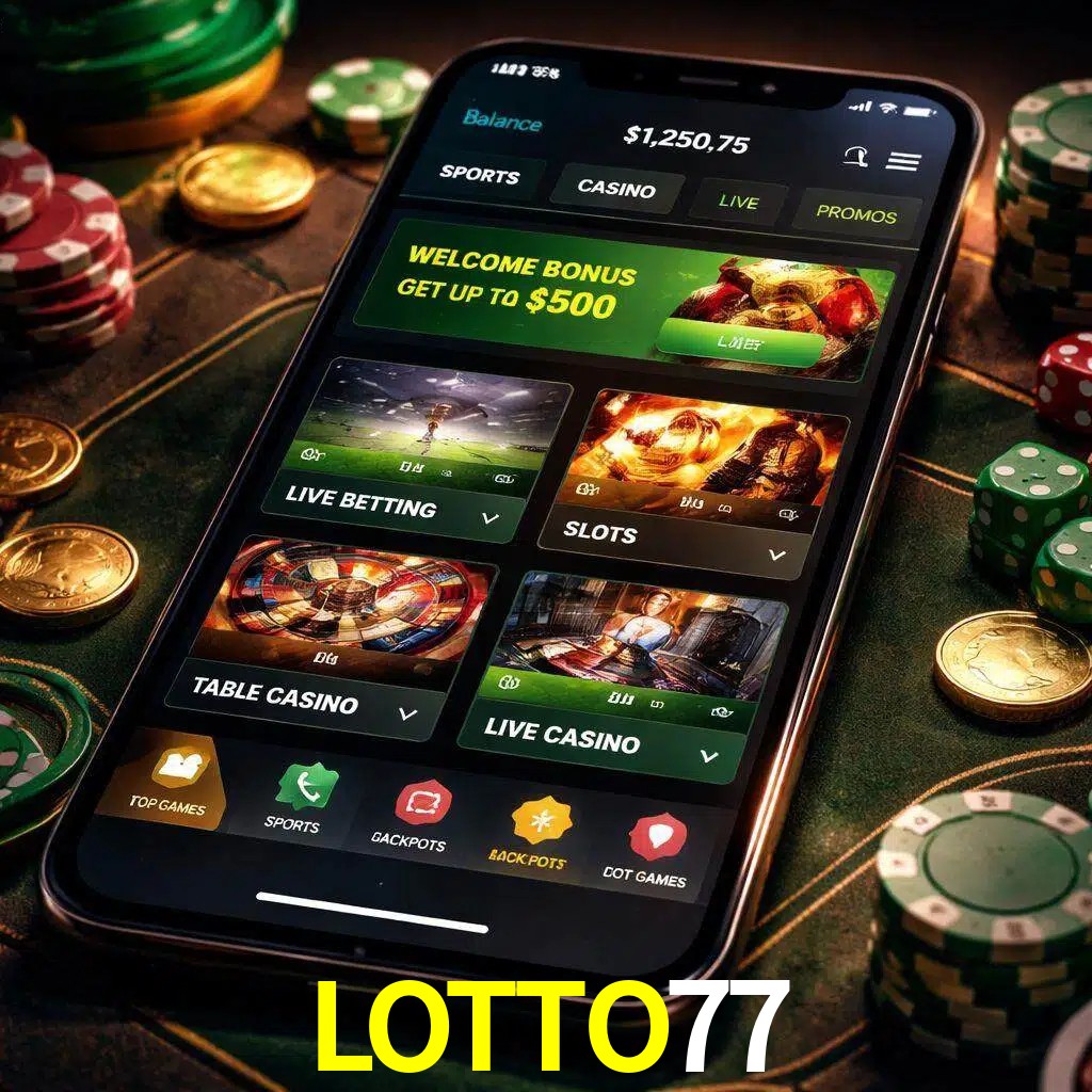 Diseño de juegos móviles LOTTO77 para usuarios en México