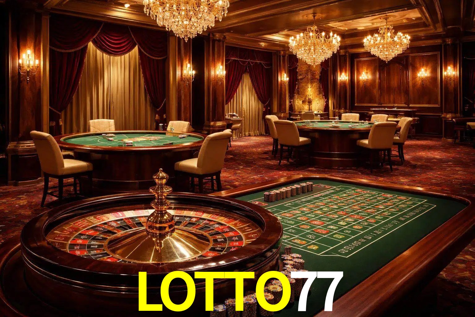 Una escena premium de mesa de casino en vivo con cartas, elementos de ruleta y un ambiente pulido de estudio de transmisión.